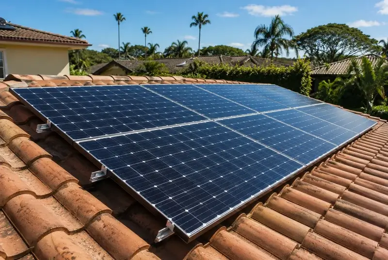 Installation de panneaux solaires à Lüe
